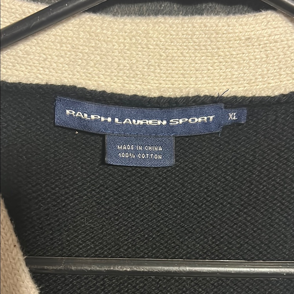 Ralph Lauren Sport Black and Beige Sweater XL